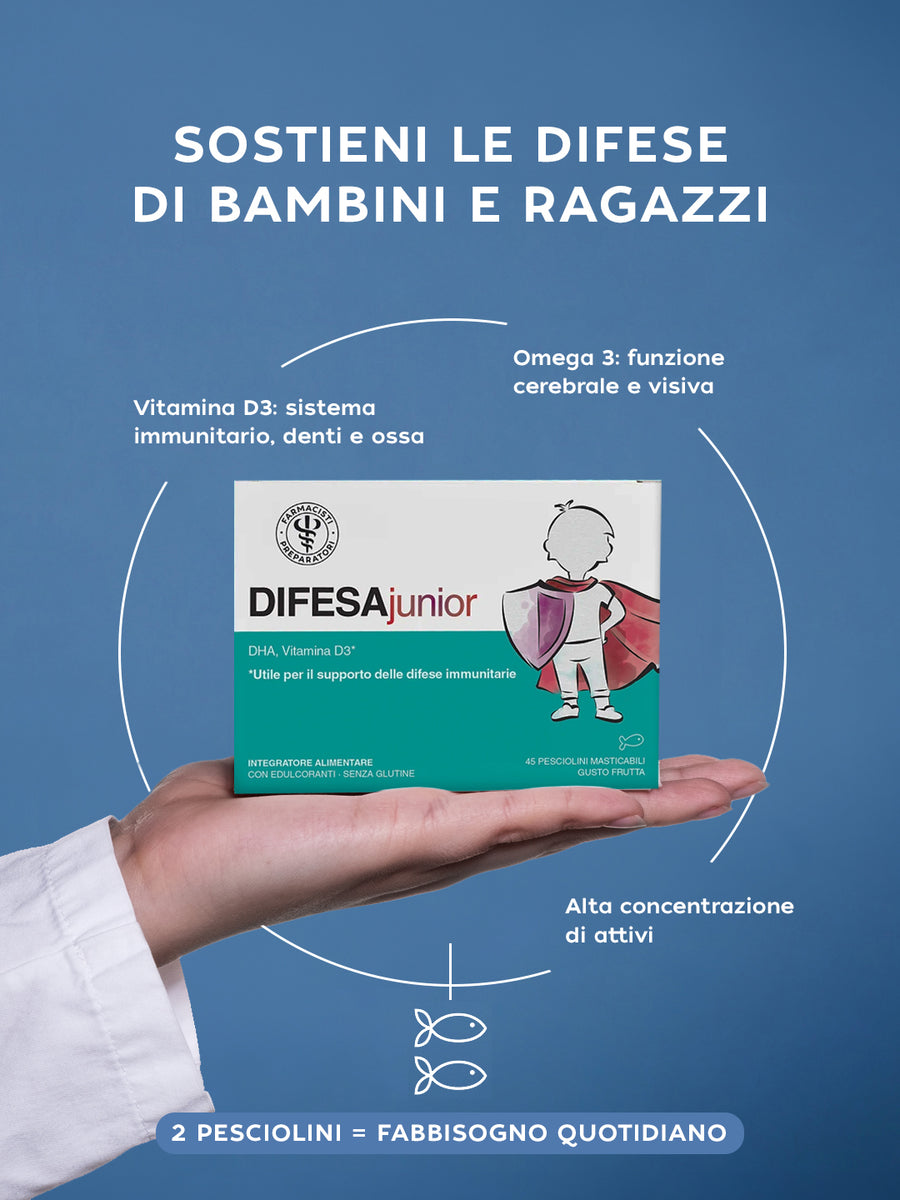 DIFESAjunior omega 3 e vitamina D3