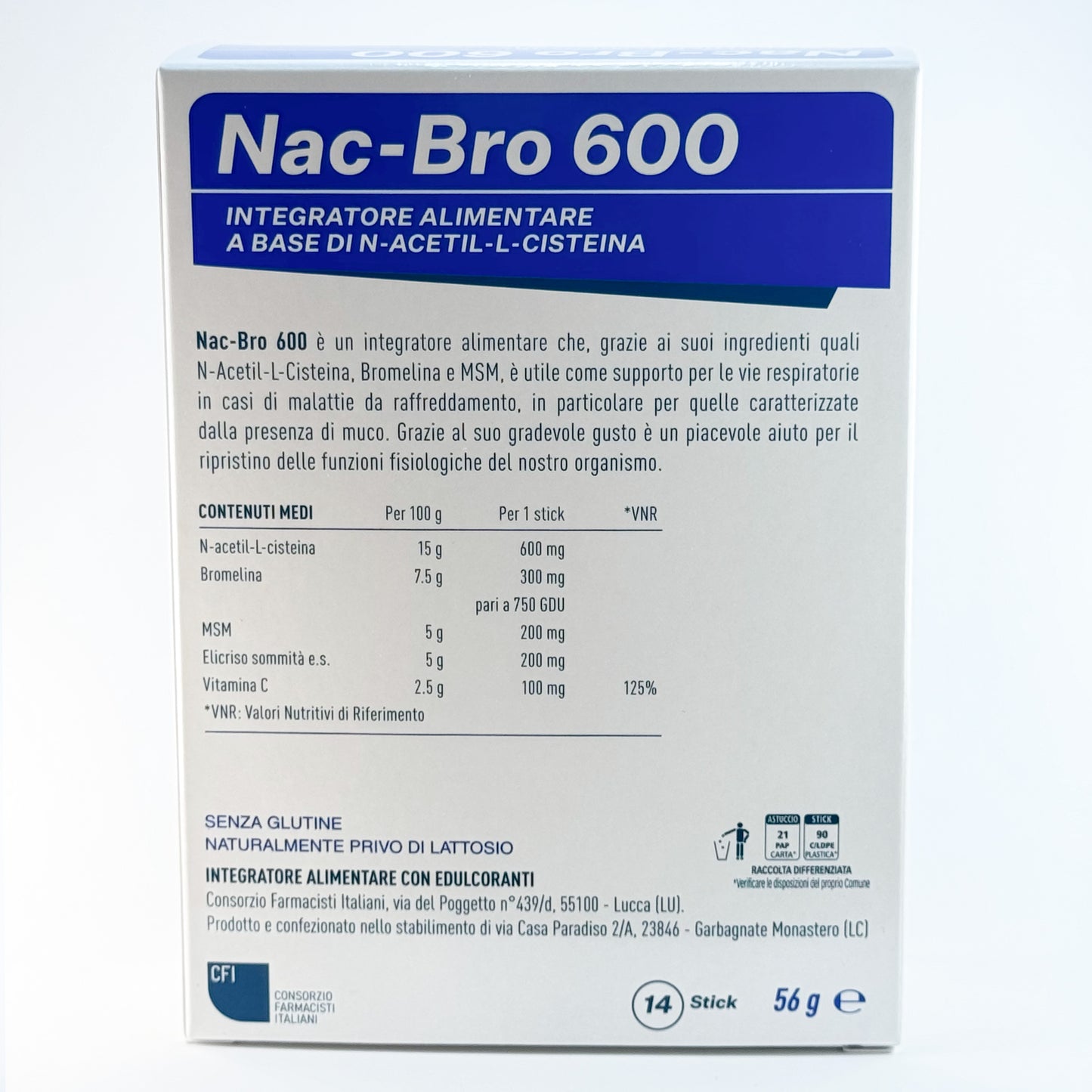 Nac Bro 600 14 stick 56 g