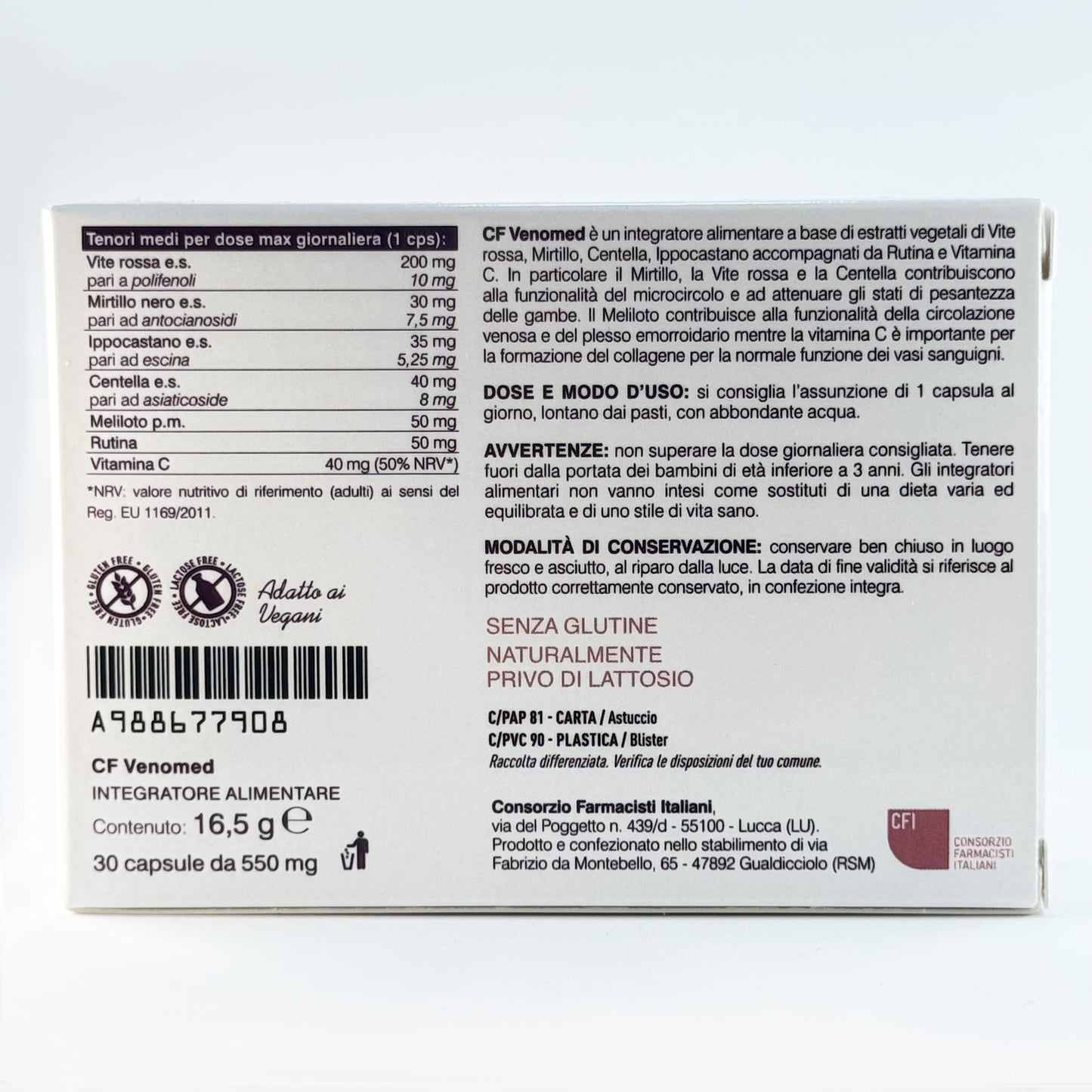 Gambe pesanti cfvenomed 30 capsule