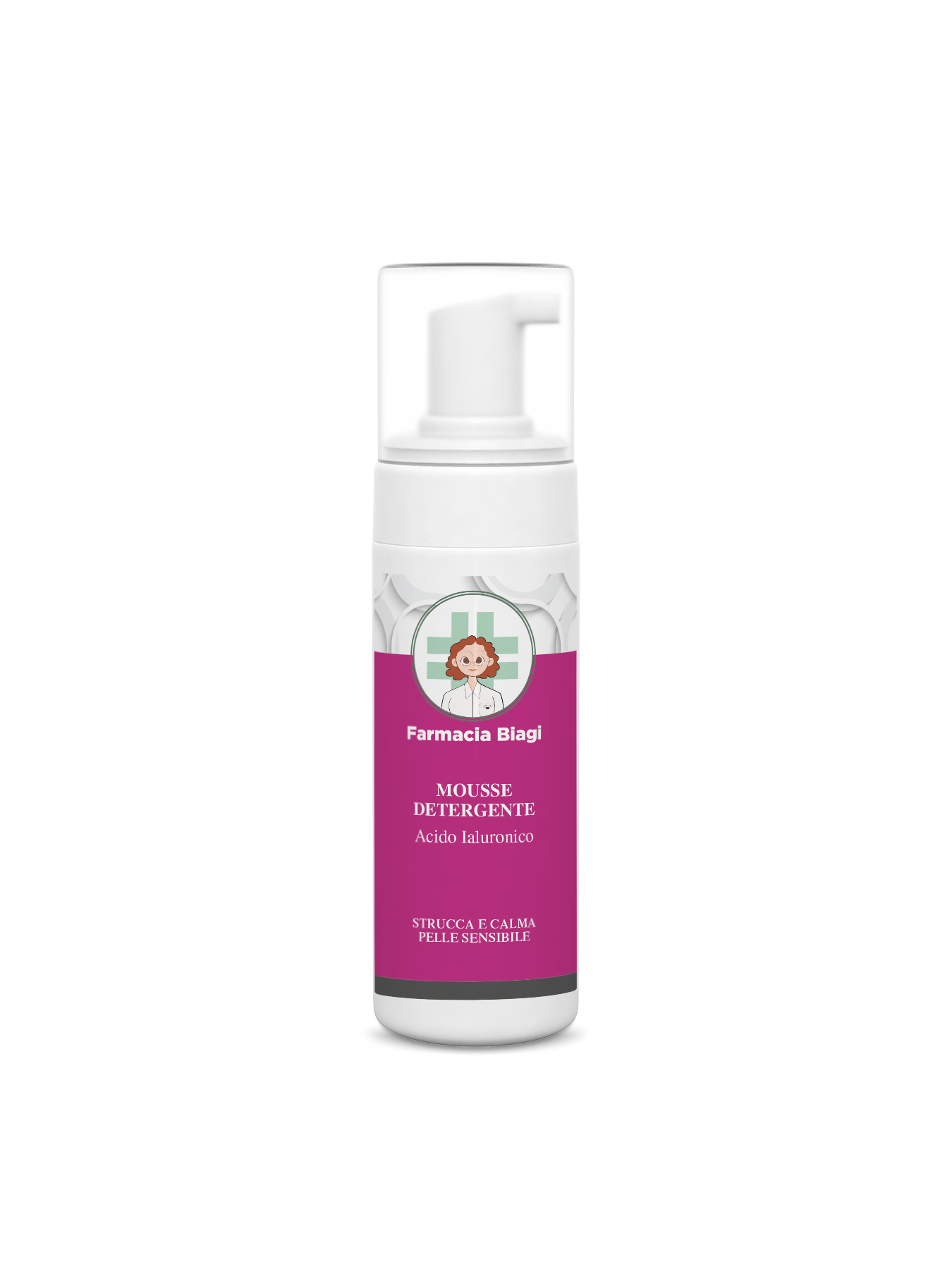 Mousse detergente acido ialuronico